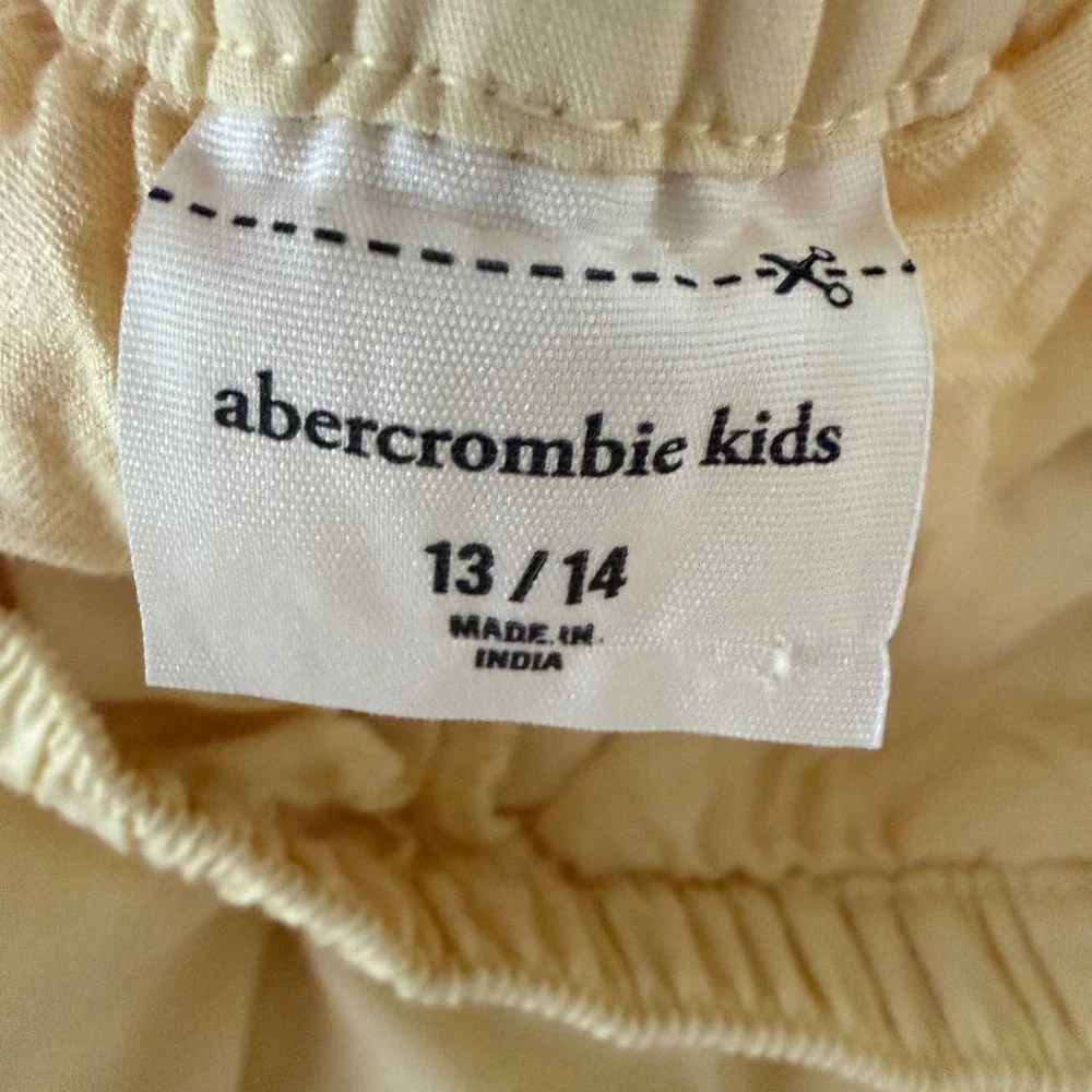Abercrombie Kids Girls Yellow 2-Piece Ruffle Crop Top and Bubble Skirt Set 13/14
